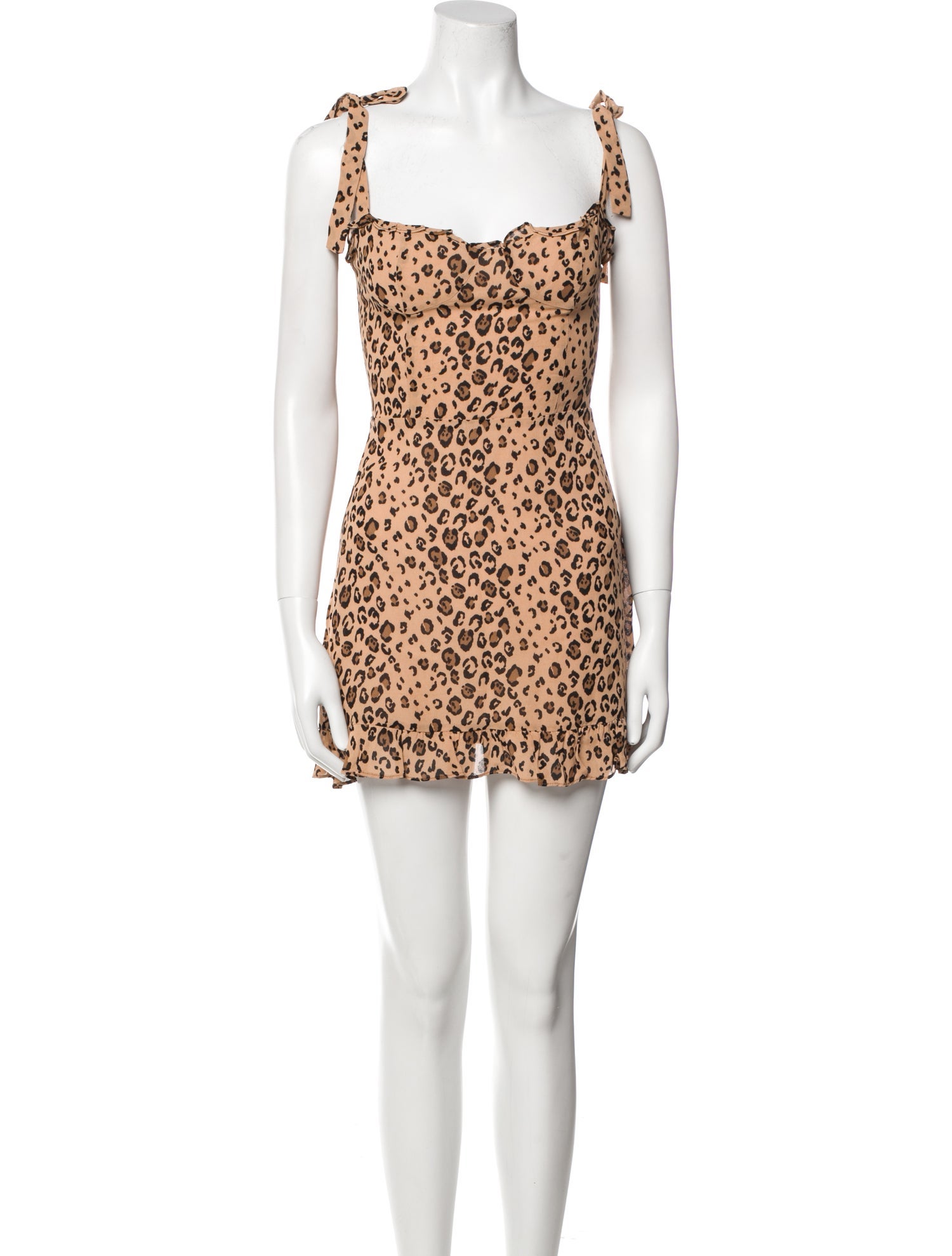 Reformation Animal Print Mini Dress