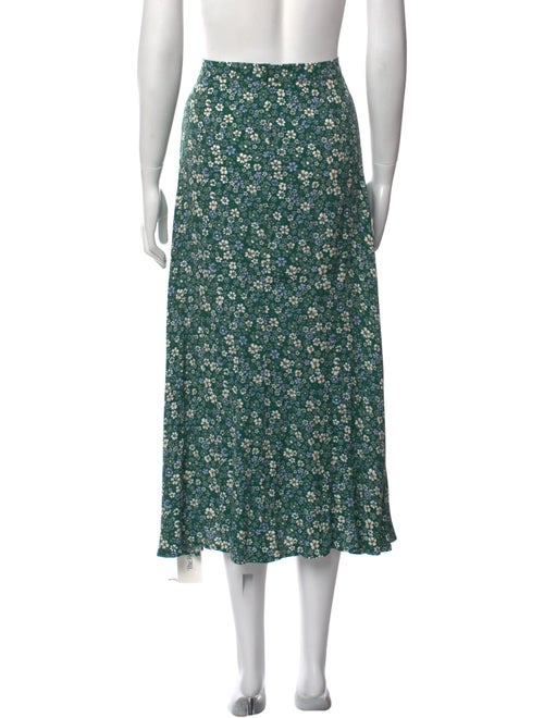 Reformation Floral Print Midi Length Skirt