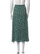 Reformation Floral Print Midi Length Skirt