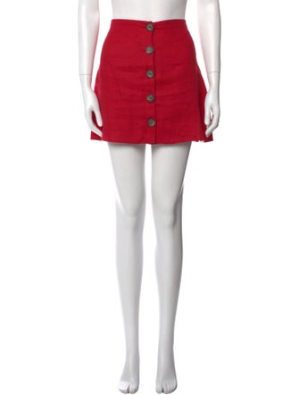 Reformation Linen Mini Skirt