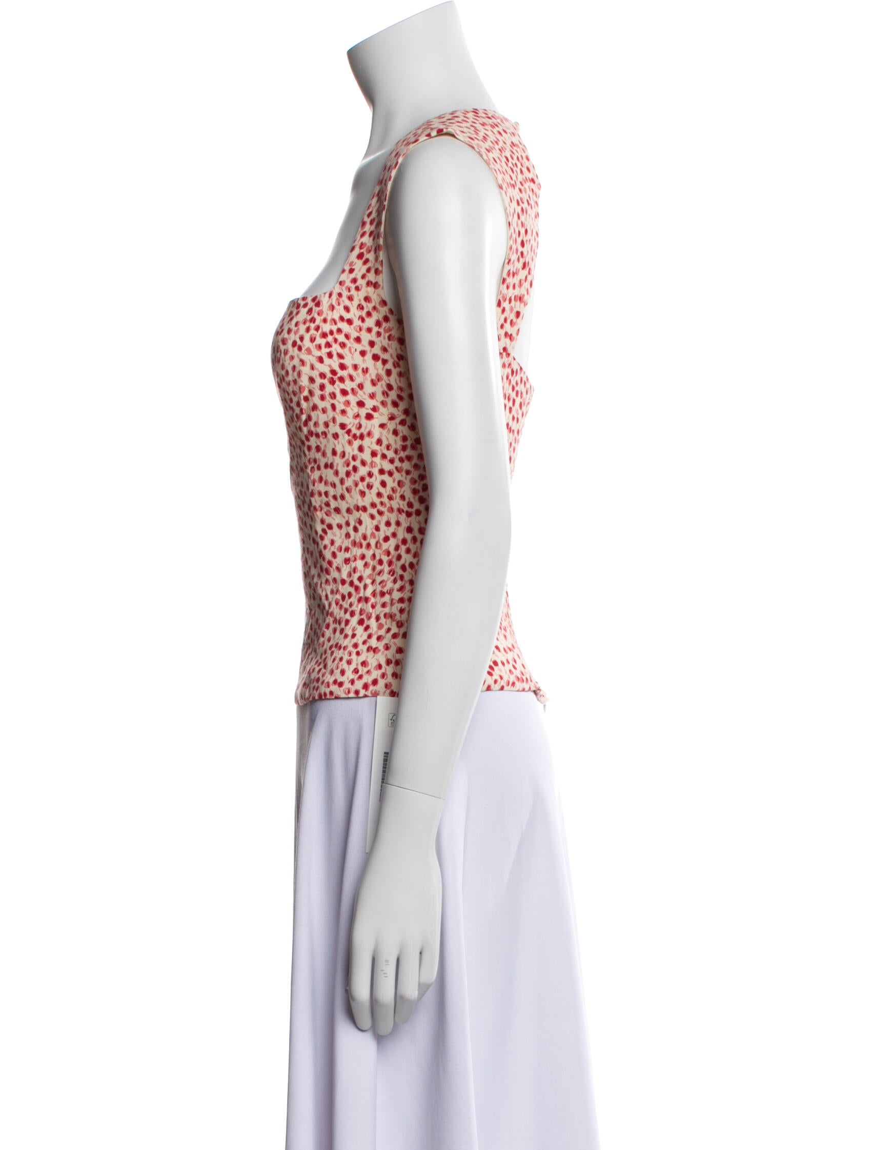 Reformation Floral Print Square Neckline Crop Top