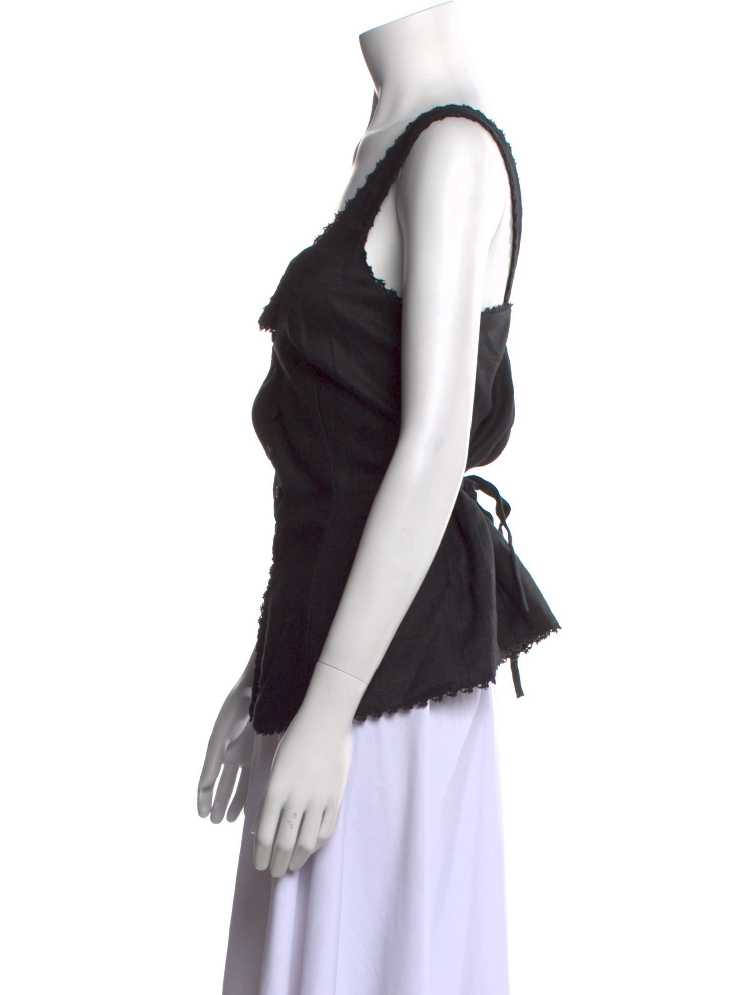 Reformation Linen Square Neckline Top