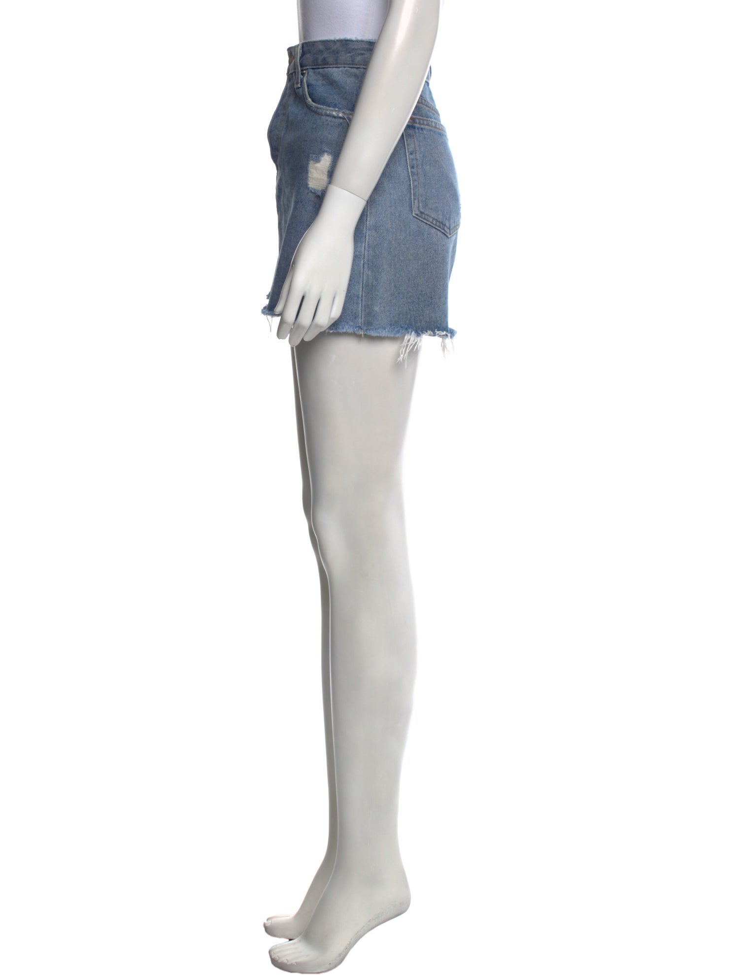 Reformation Distressed Accents Mini Skirt