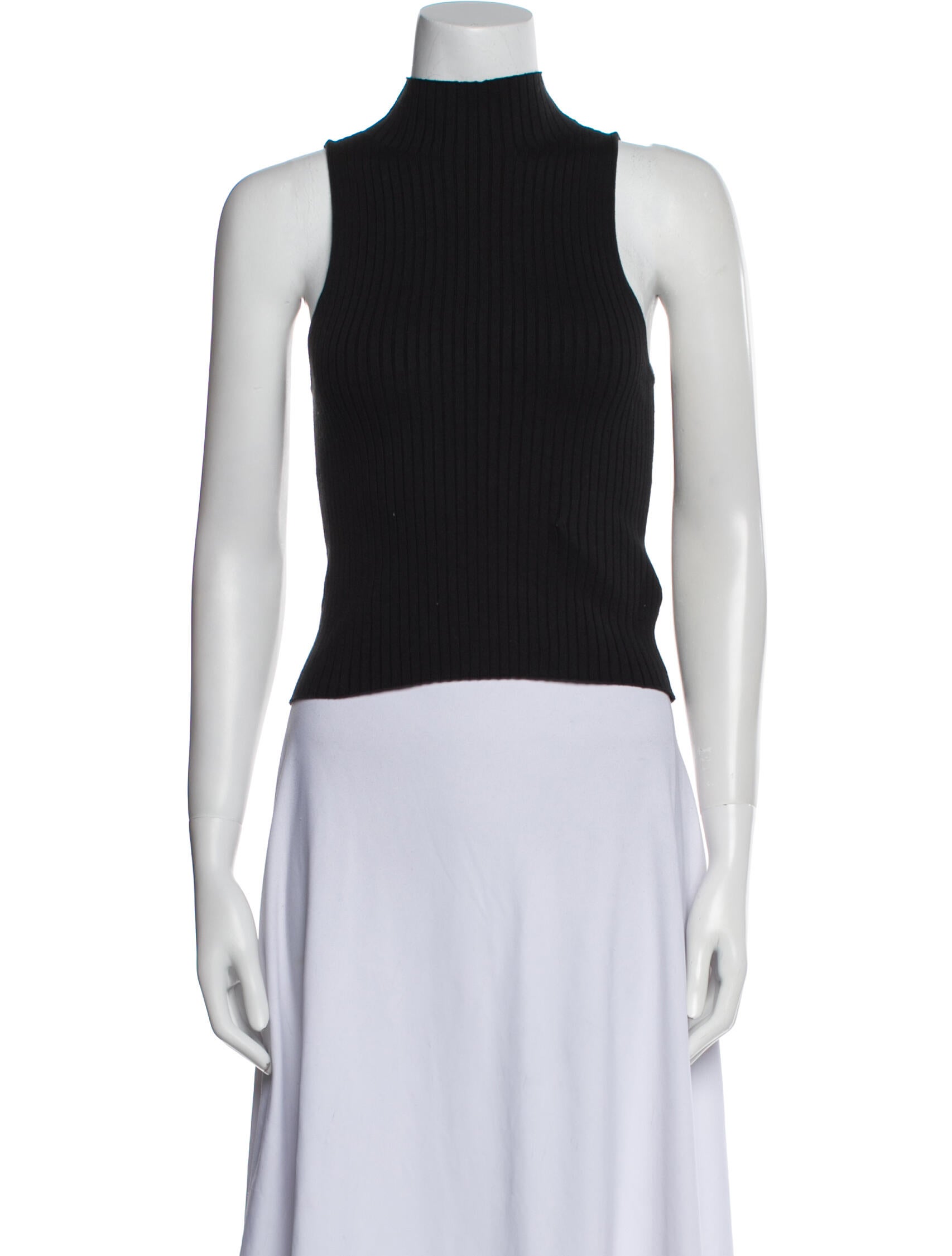Reformation Mock Neck Sleeveless Crop Top