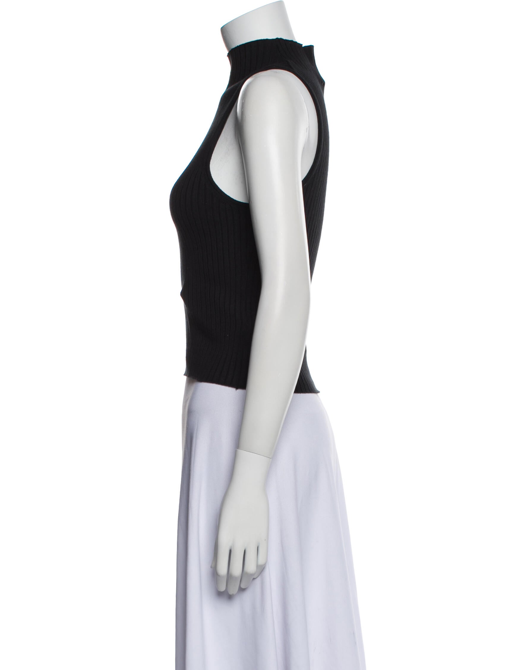Reformation Mock Neck Sleeveless Crop Top