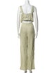 Reformation Linen Keyhole Accent Pant Set