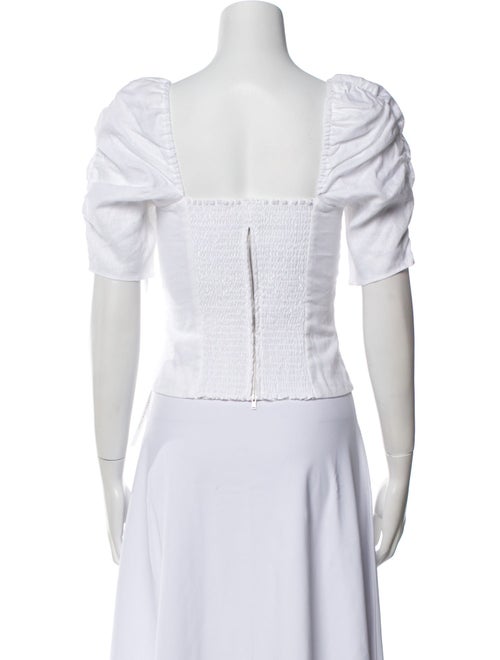 Reformation Linen Square Neckline Crop Top