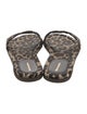 Reformation Satin Animal Print Slides