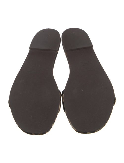 Reformation Satin Animal Print Slides