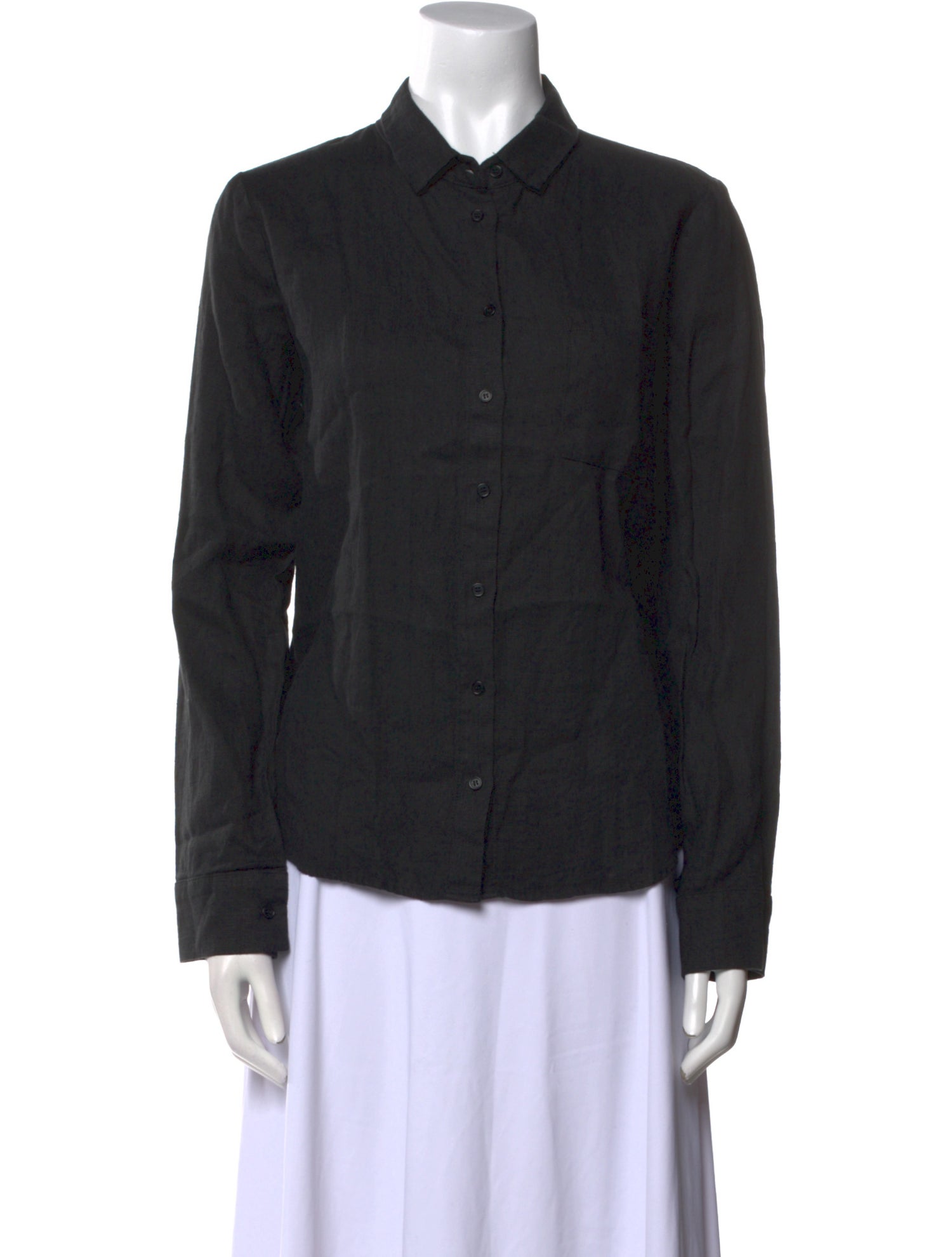 Reformation Linen Long Sleeve Button-Up Top