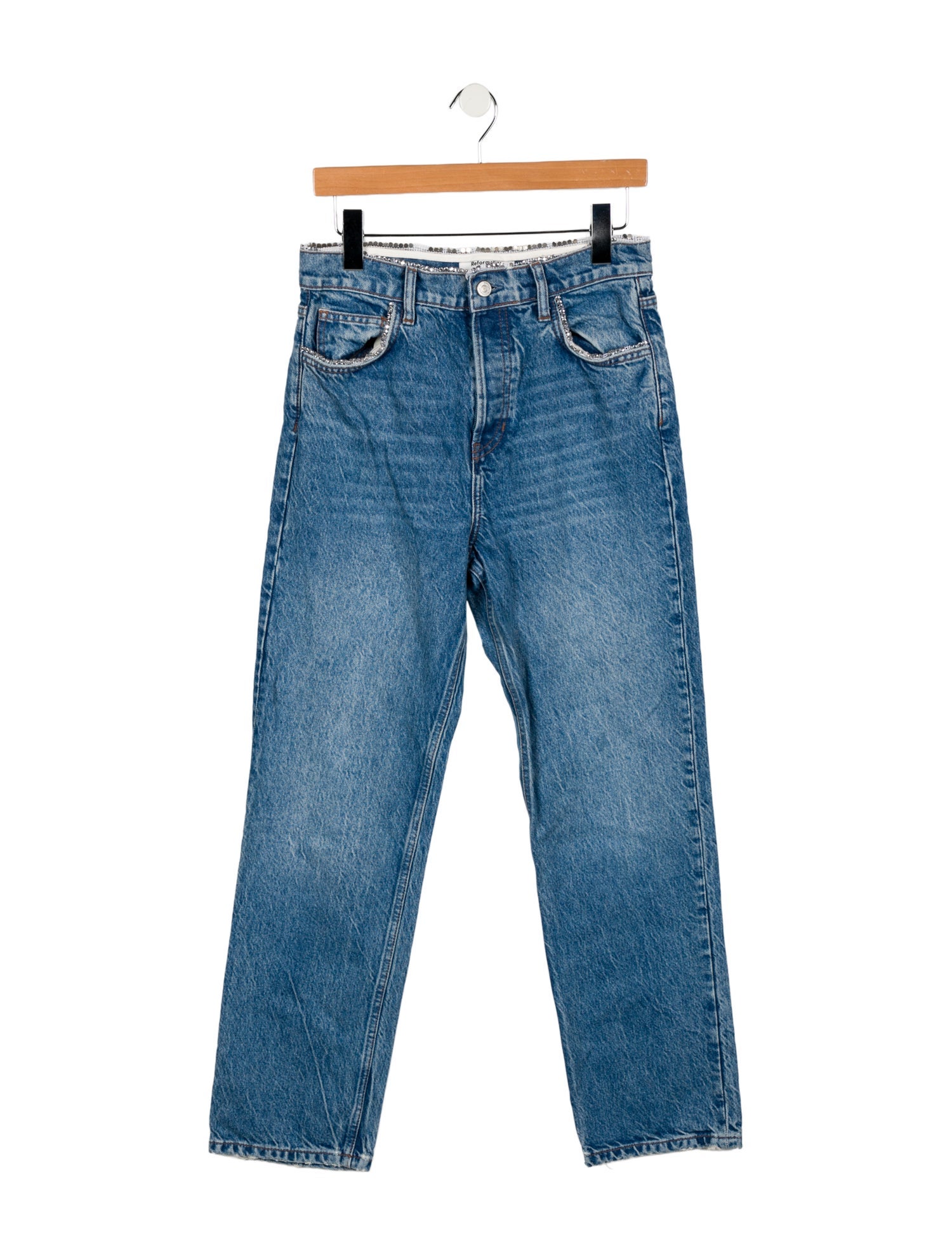 Reformation Mid-Rise Straight Leg Jeans