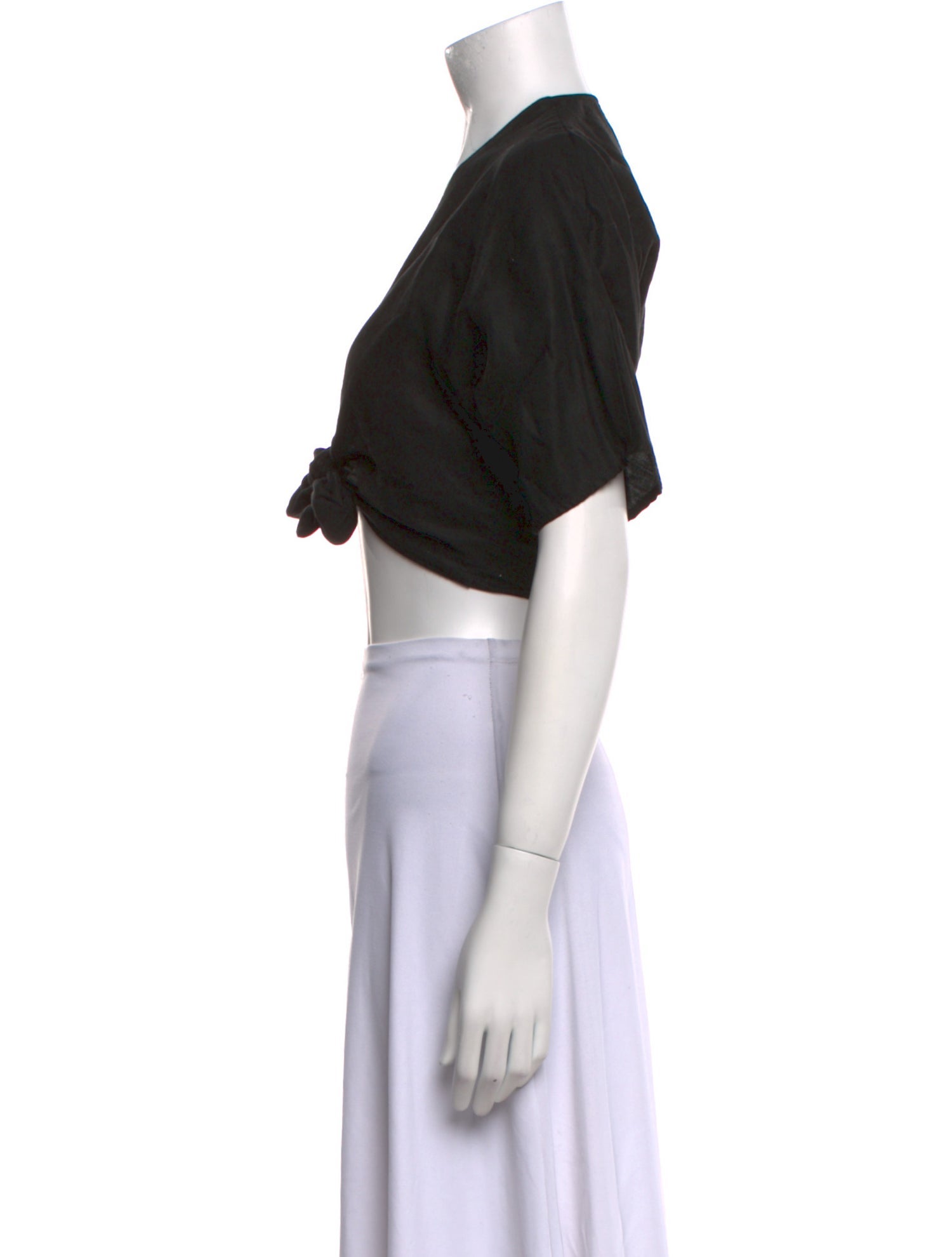 Reformation V-Neck Short Sleeve Crop Top