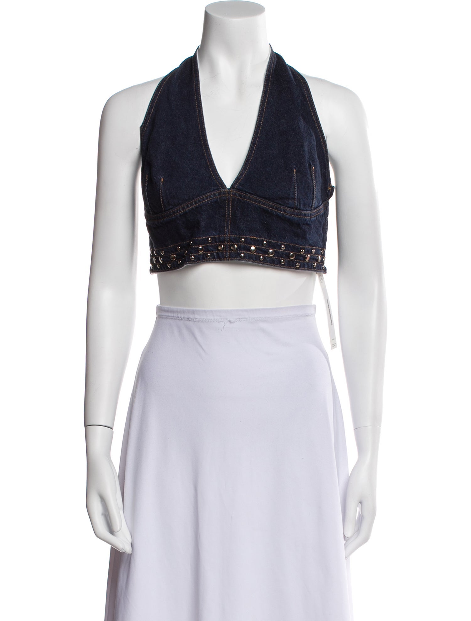 Reformation V-Neck Sleeveless Crop Top