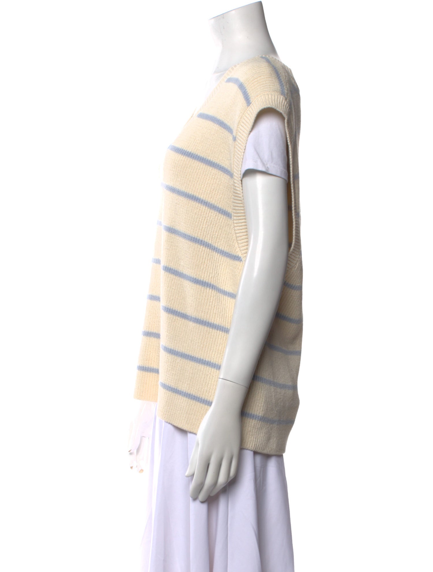 Reformation Striped V-Neck Sweater