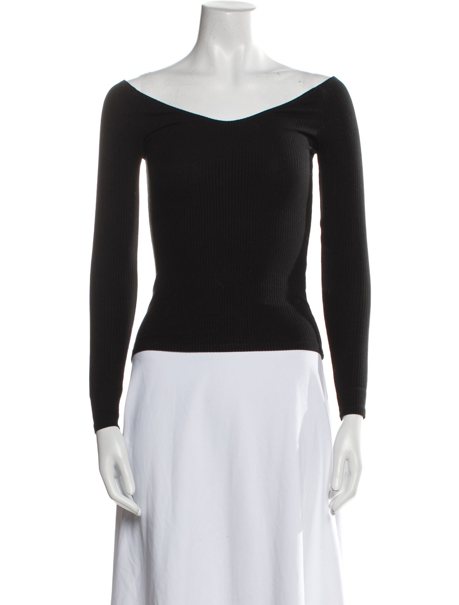 Reformation Scoop Neck Long Sleeve Top