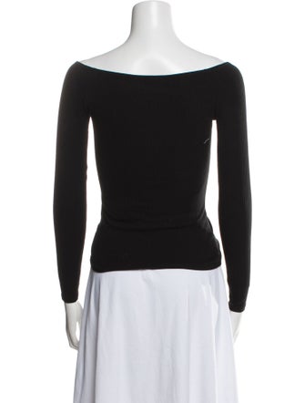 Reformation Scoop Neck Long Sleeve Top