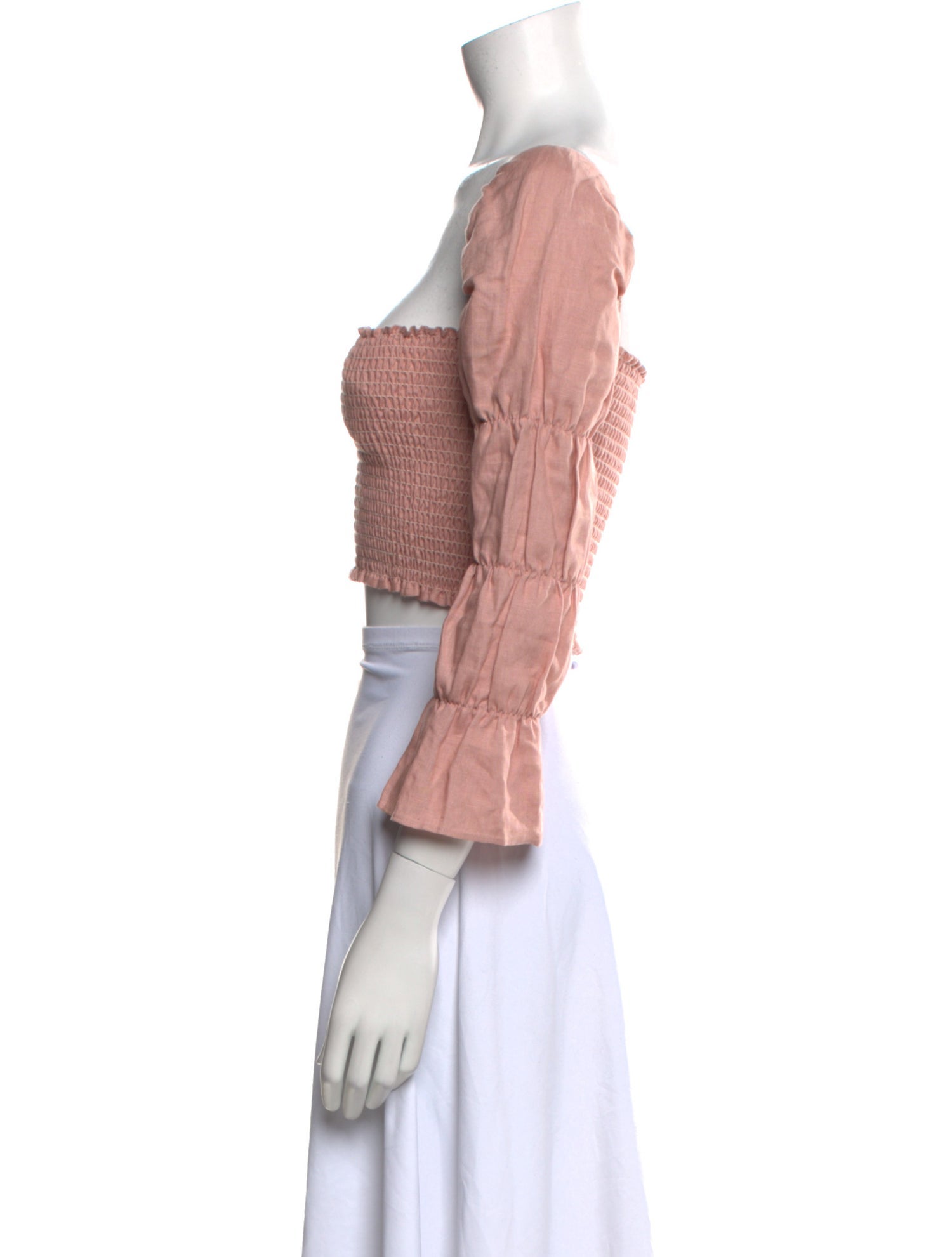 Reformation Linen Square Neckline Crop Top