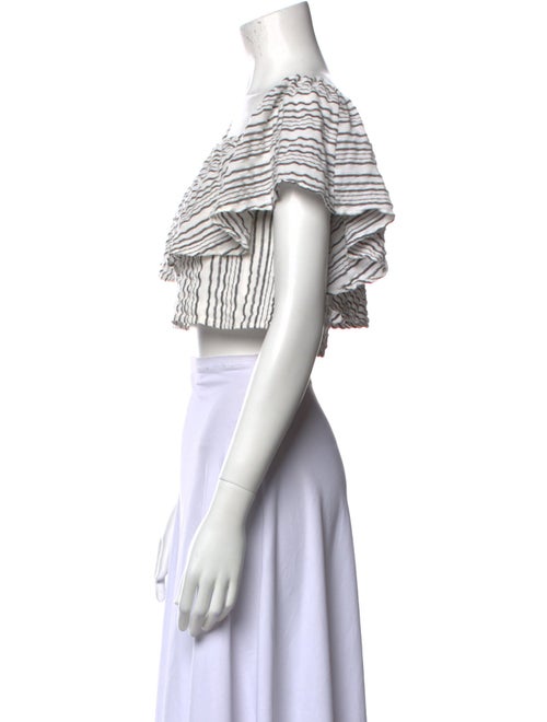 Reformation Striped Square Neckline Crop Top