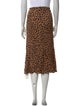 Reformation Animal Print Midi Length Skirt