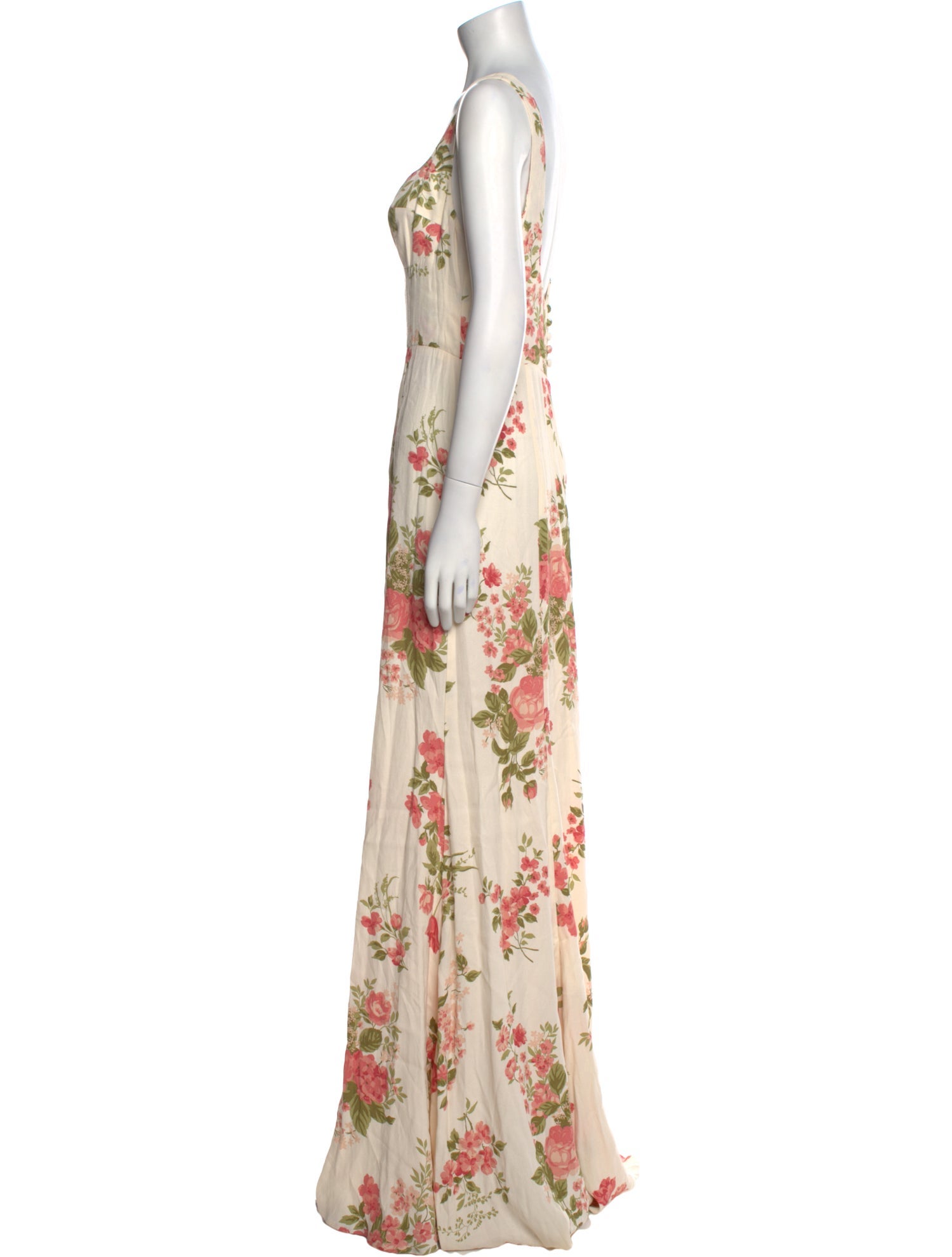 Reformation Floral Print Long Dress