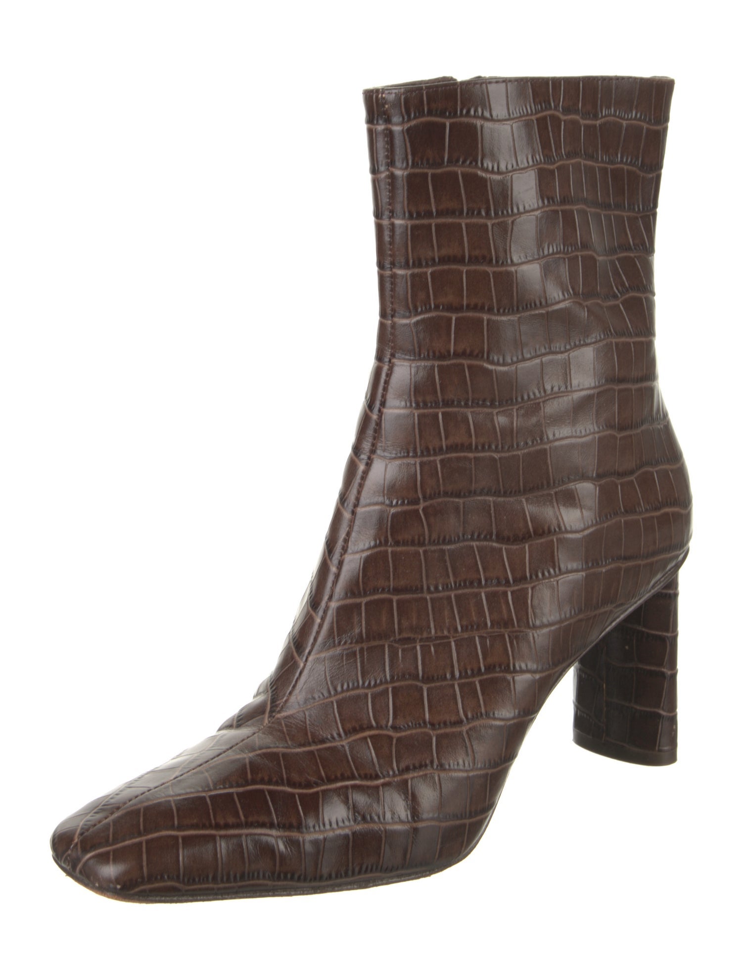 Reformation Leather Animal Print Boots