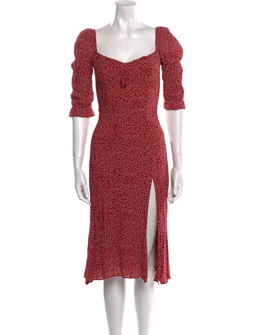 Reformation Printed Midi Length Dress