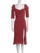 Reformation Printed Midi Length Dress