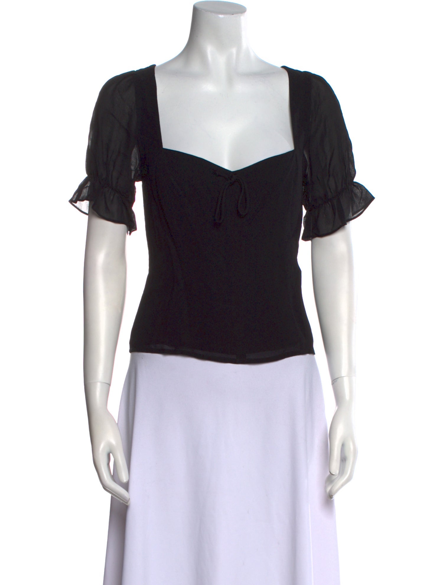 Reformation Square Neckline Short Sleeve Top