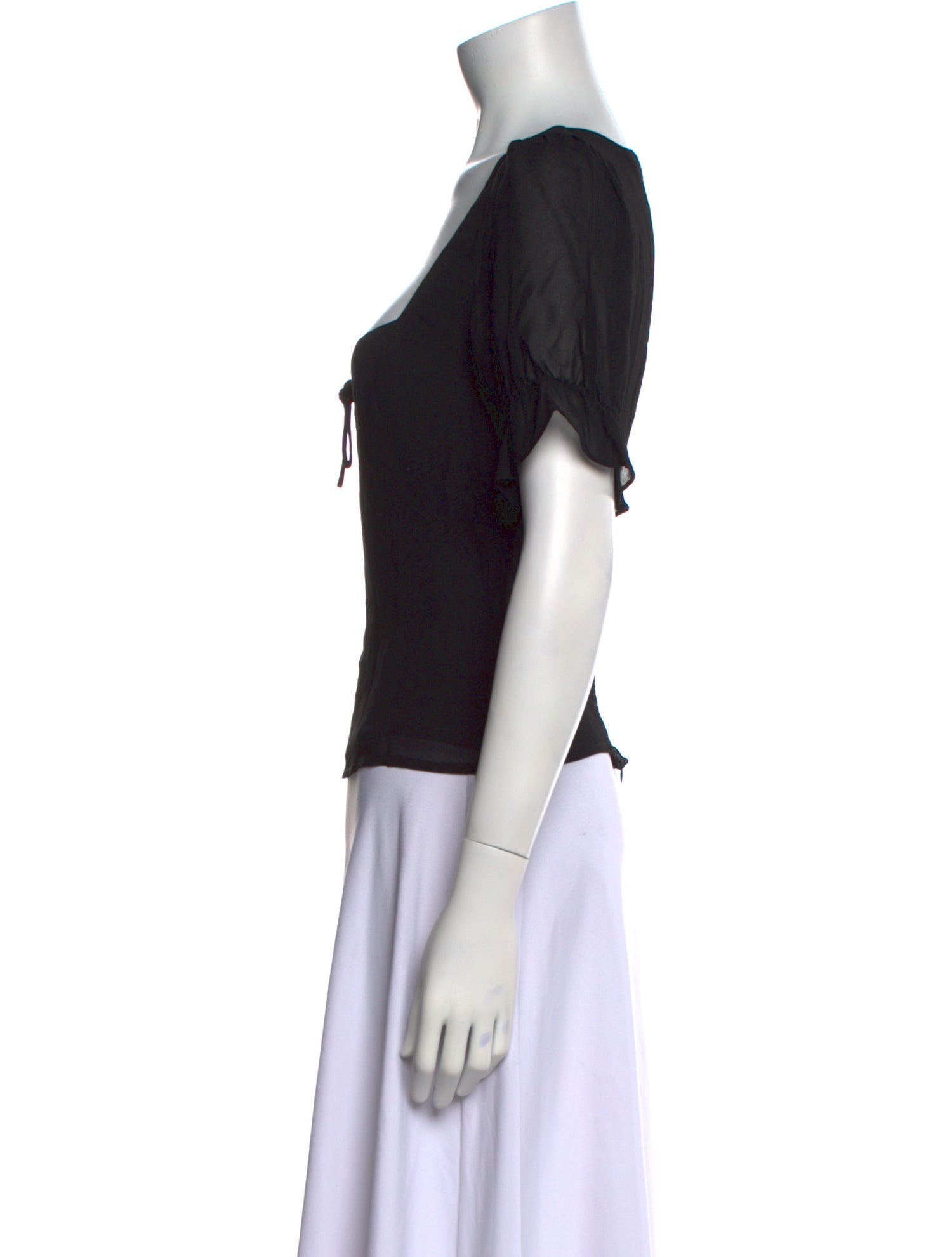 Reformation Square Neckline Short Sleeve Top