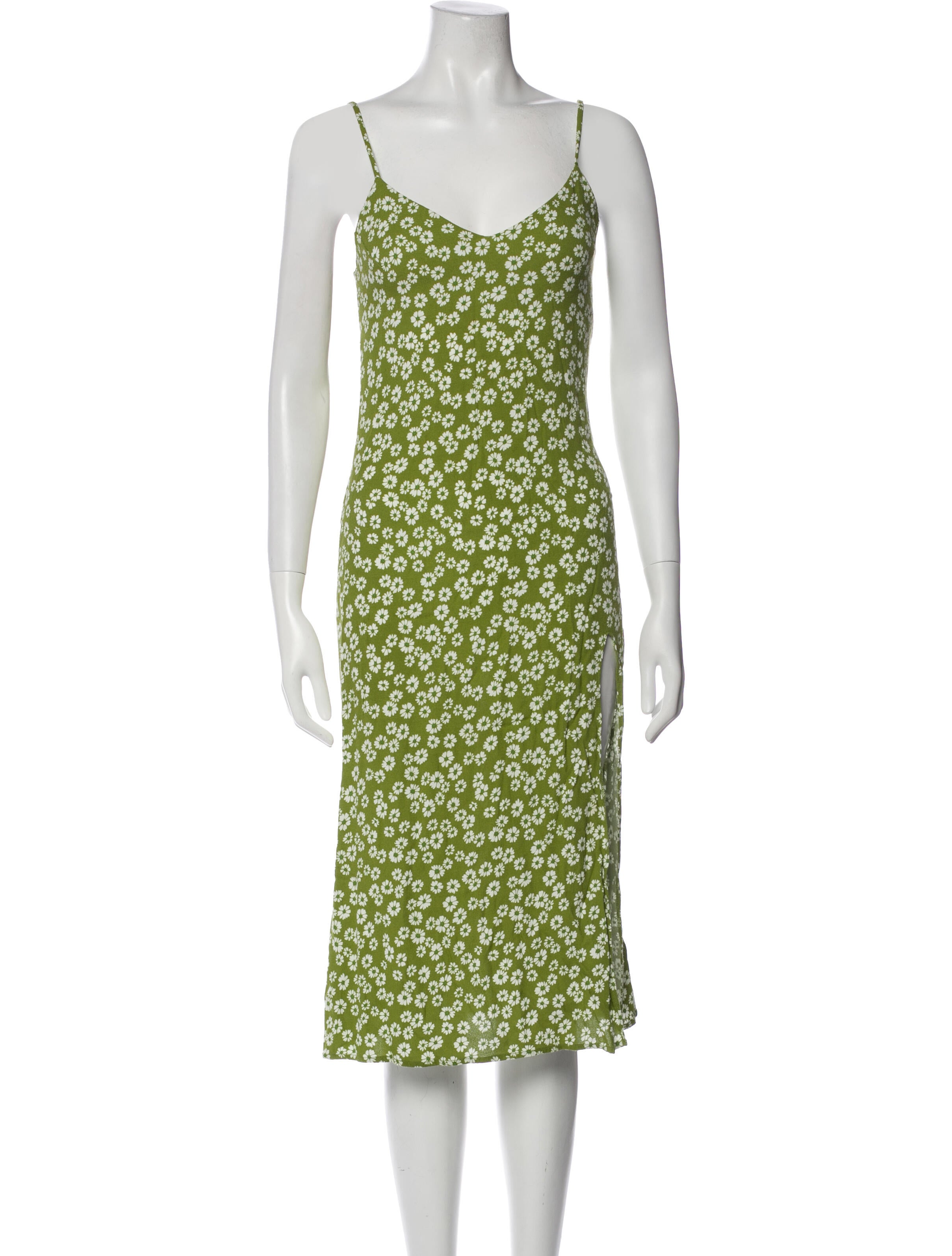 Reformation Floral Print Midi Length Dress