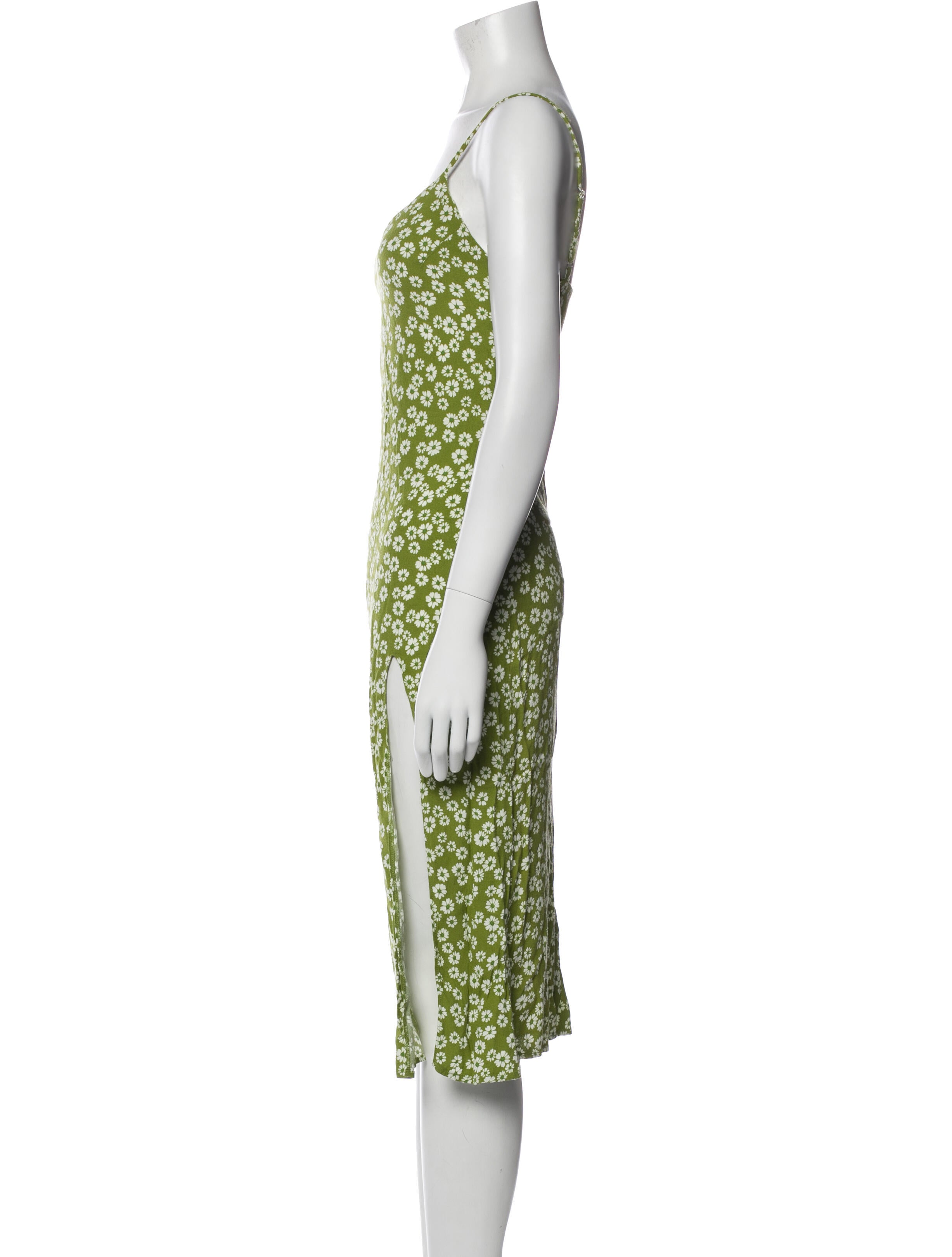 Reformation Floral Print Midi Length Dress