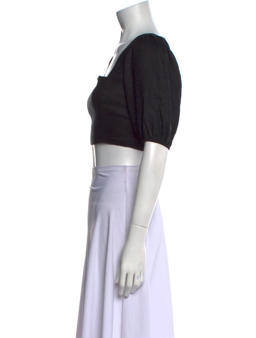 Reformation Linen Square Neckline Crop Top
