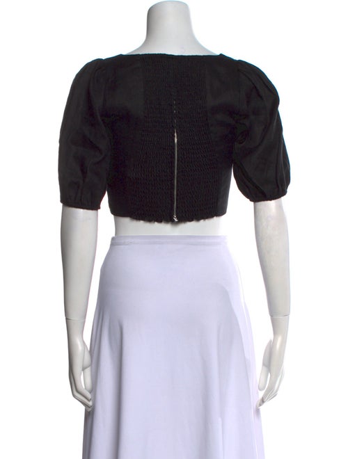 Reformation Linen Square Neckline Crop Top