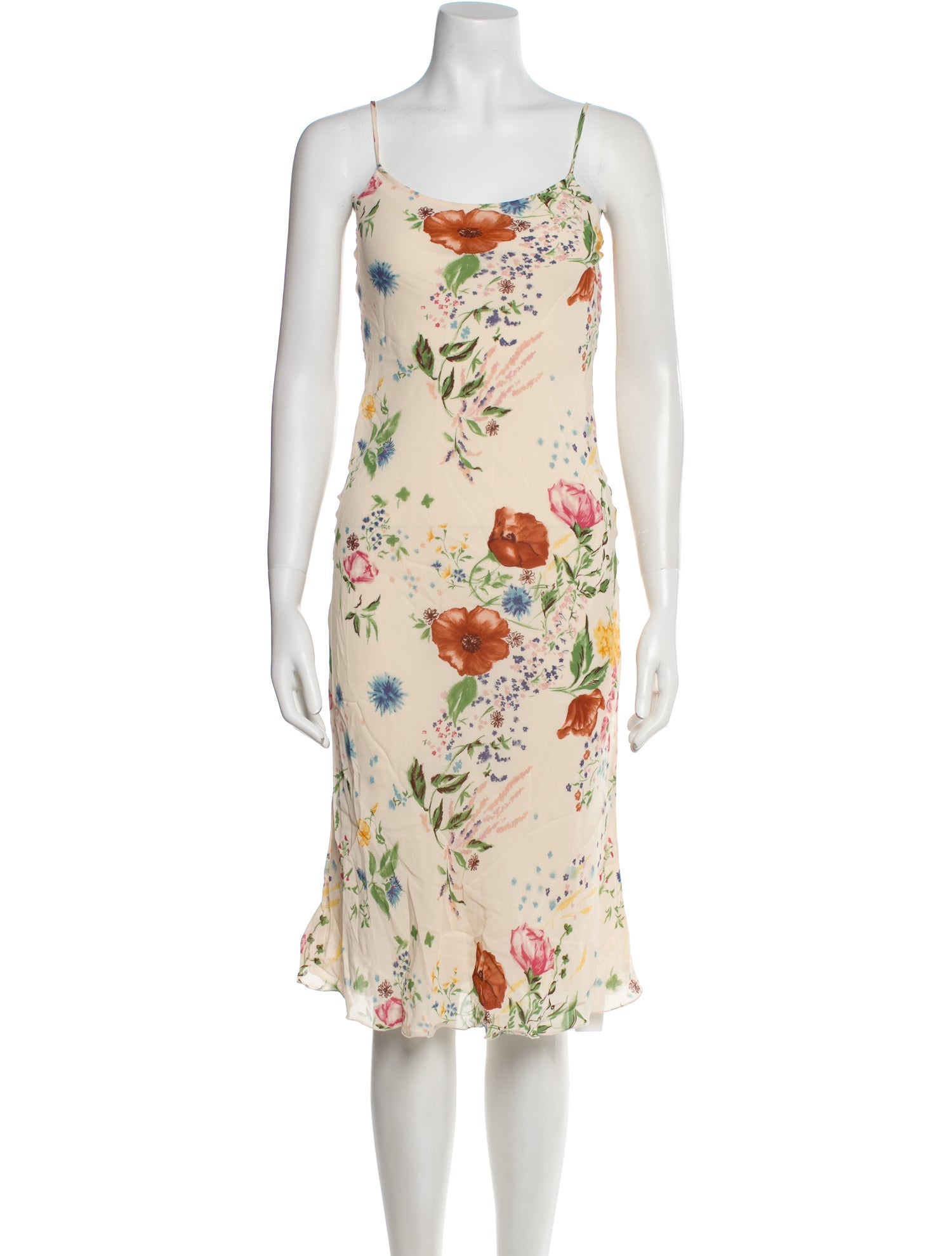 Reformation Floral Print Midi Length Dress
