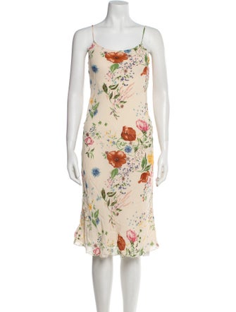 Reformation Floral Print Midi Length Dress