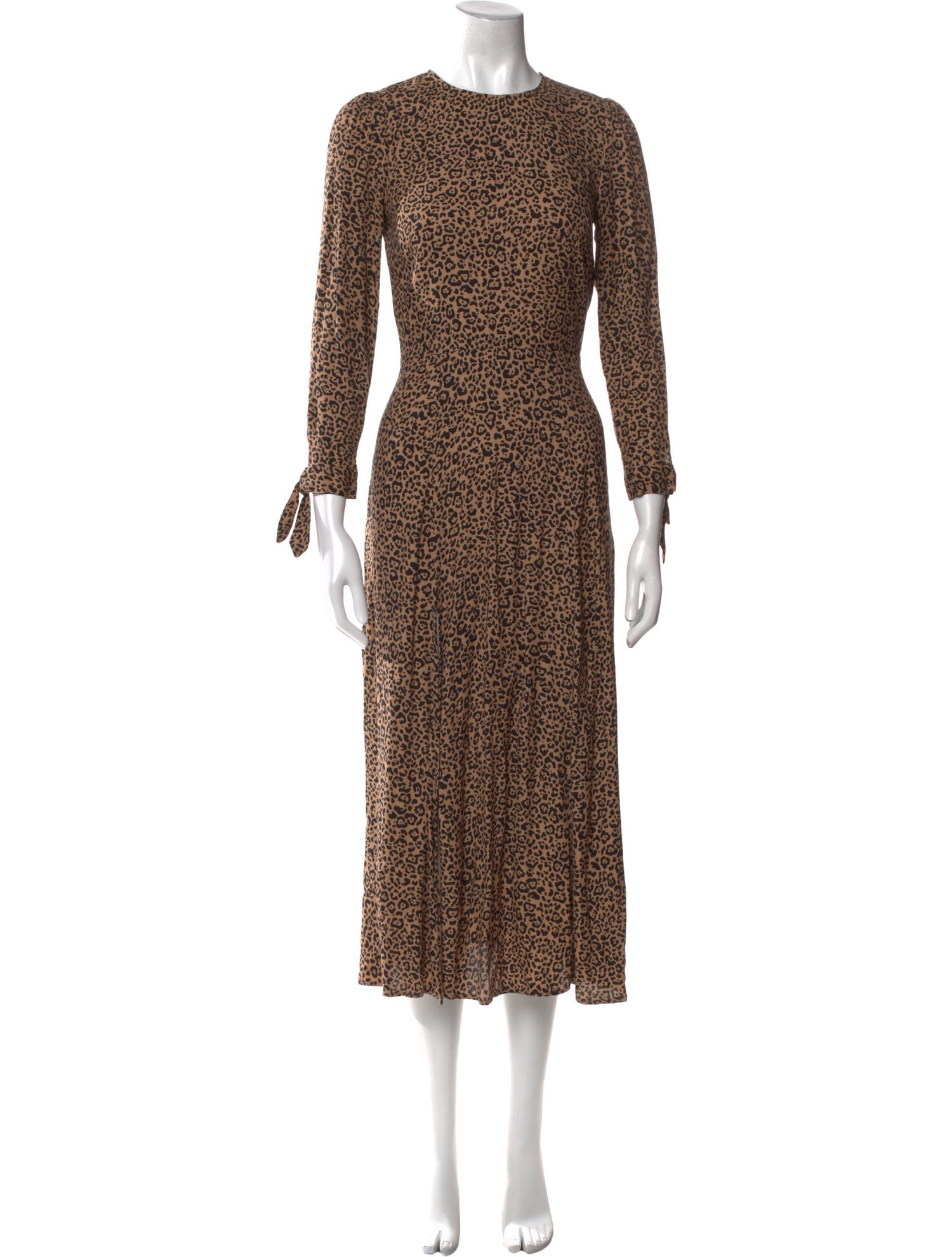 Reformation Animal Print Long Dress