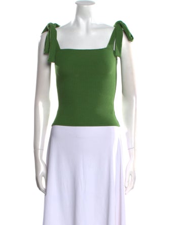 Reformation Square Neckline Sleeveless Crop Top