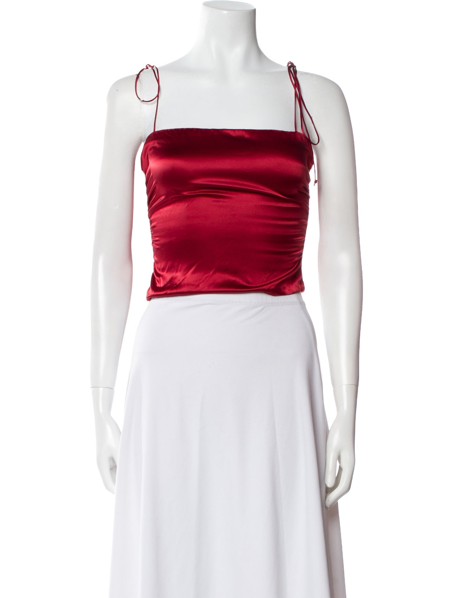 Reformation Square Neckline Sleeveless Crop Top