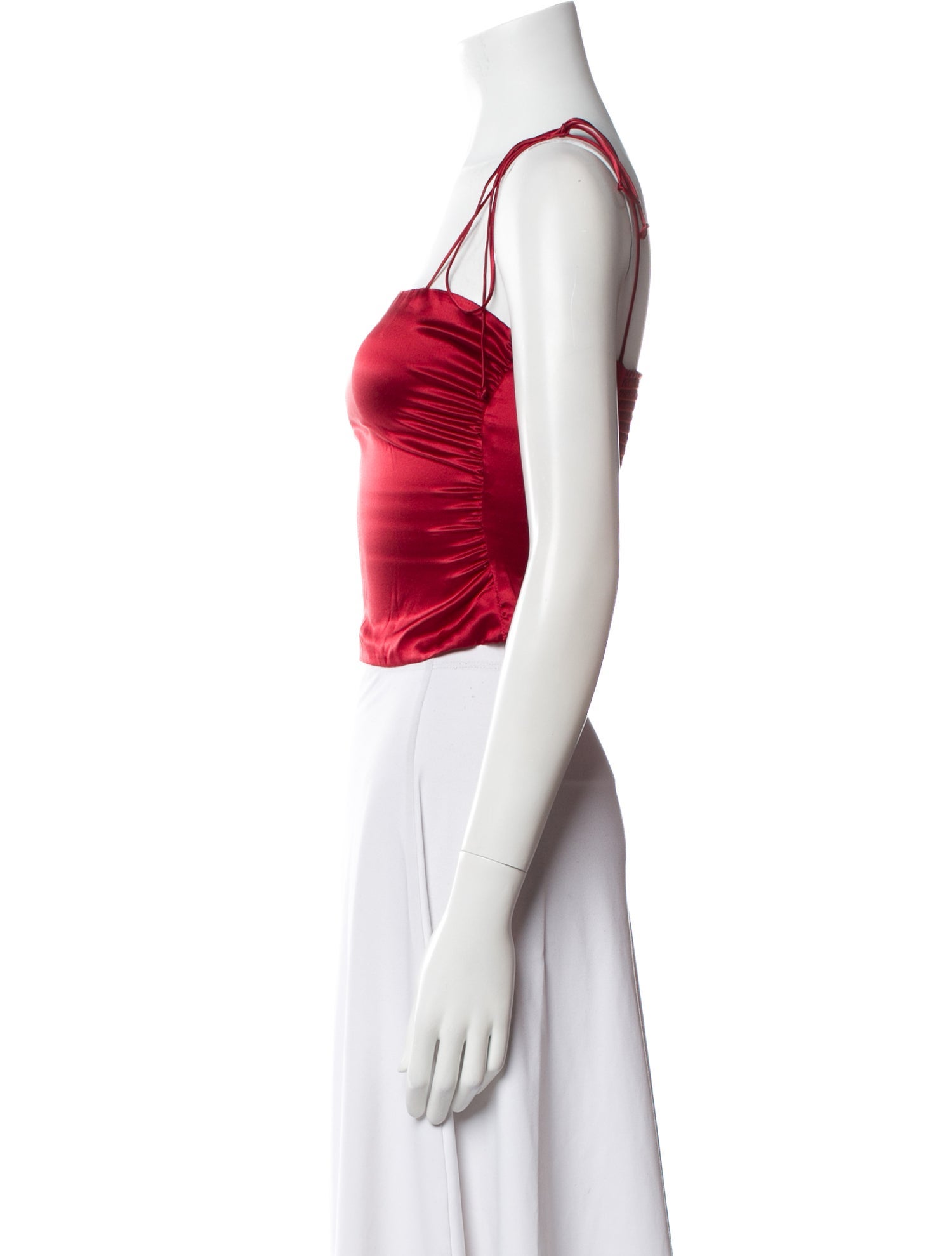 Reformation Square Neckline Sleeveless Crop Top