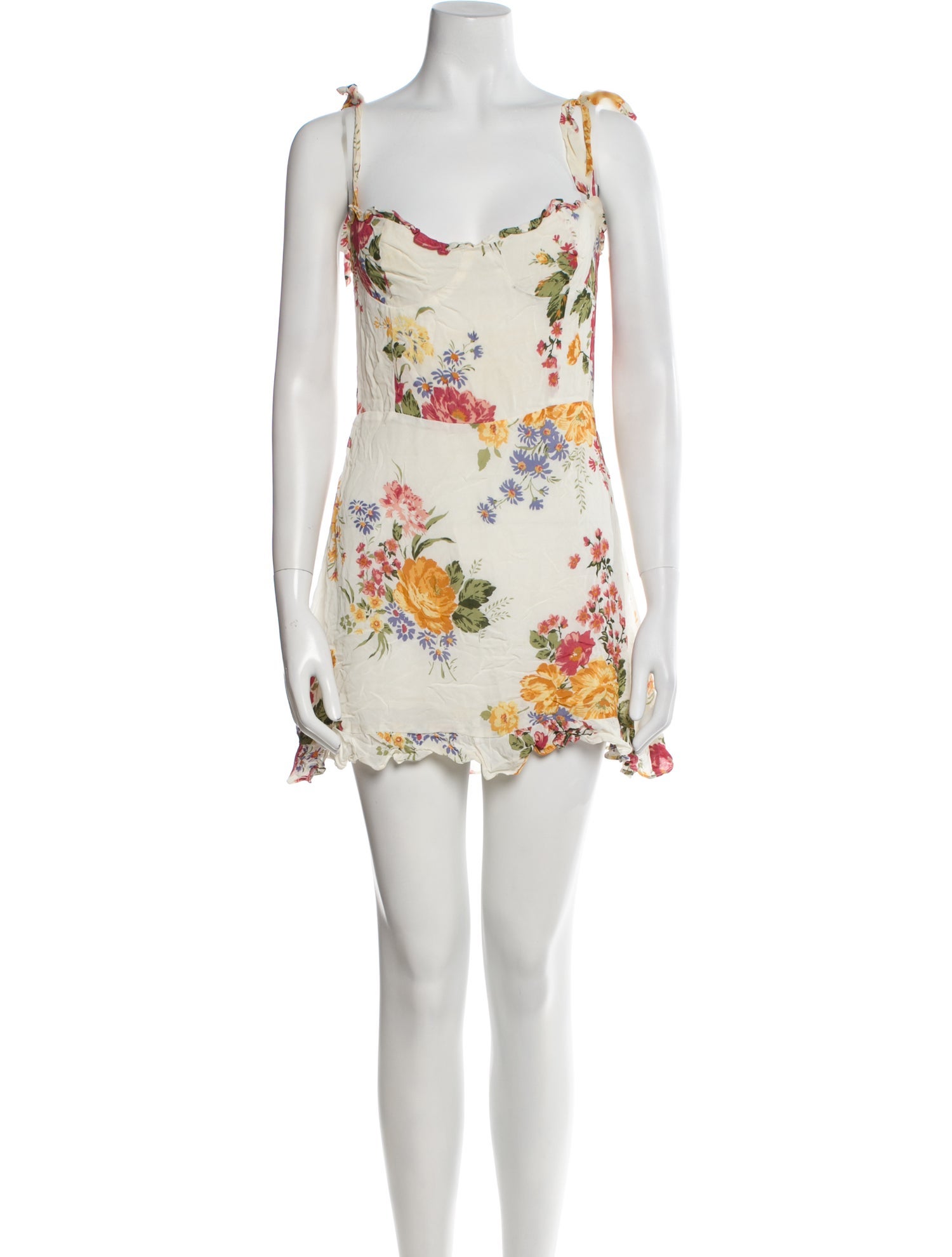 Reformation Floral Print Mini Dress