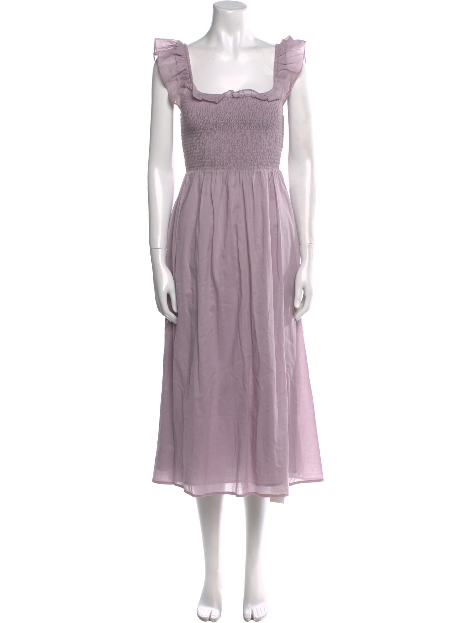 Reformation Square Neckline Midi Length Dress