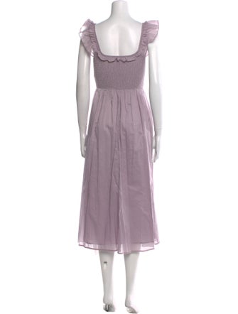 Reformation Square Neckline Midi Length Dress