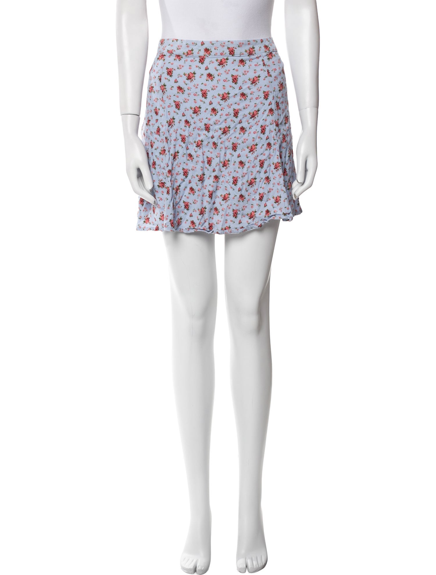 Reformation Floral Print Mini Skirt