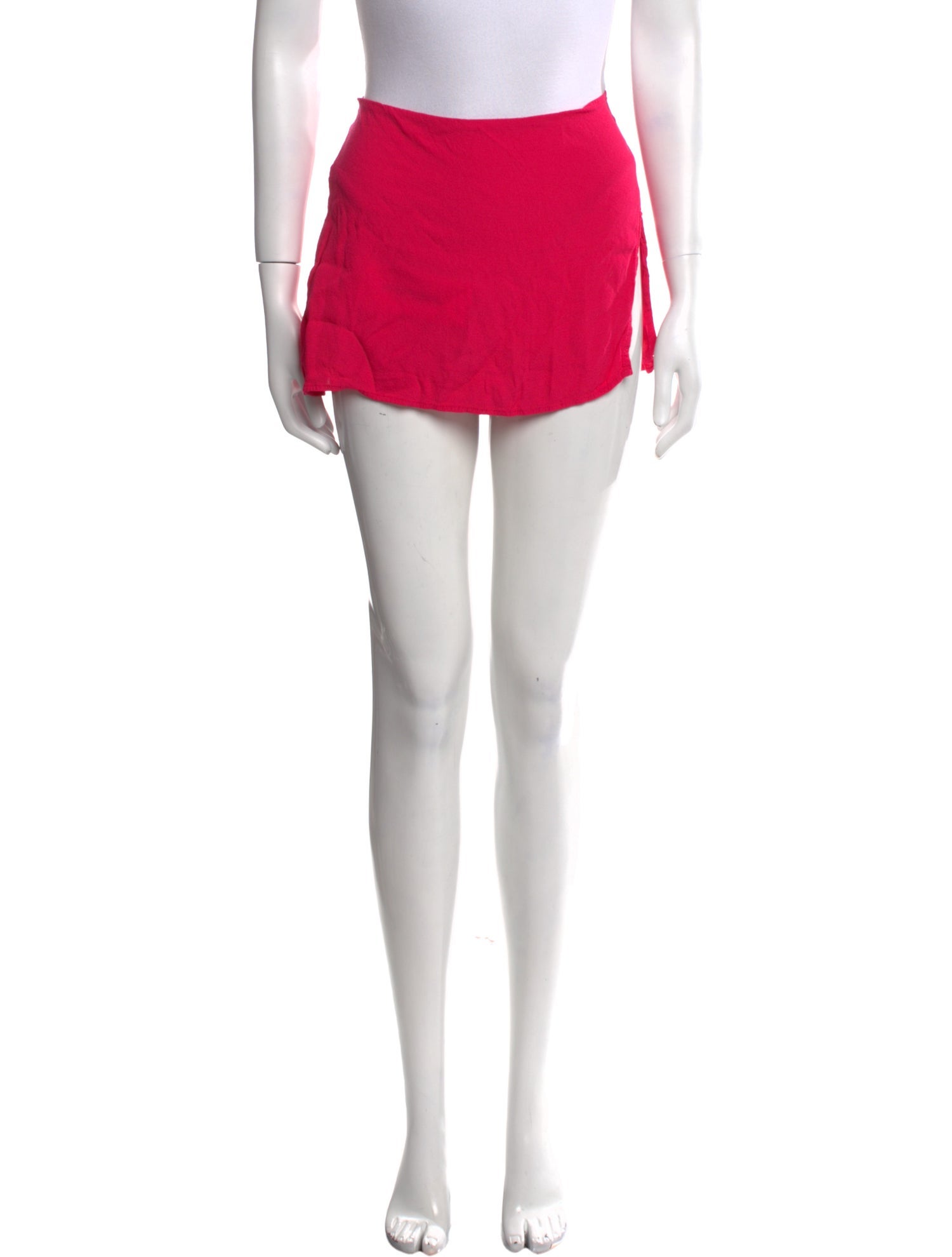 Reformation Raw-Edge Trim Mini Skirt