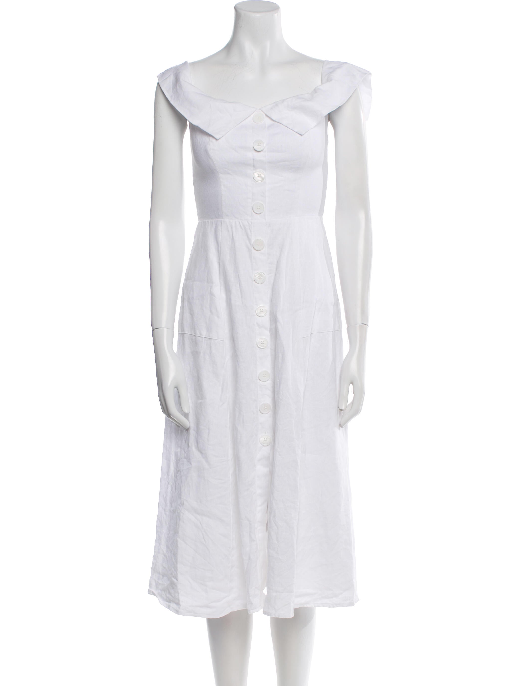 Reformation Linen Midi Length Dress