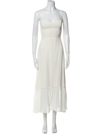 Reformation Square Neckline Long Dress