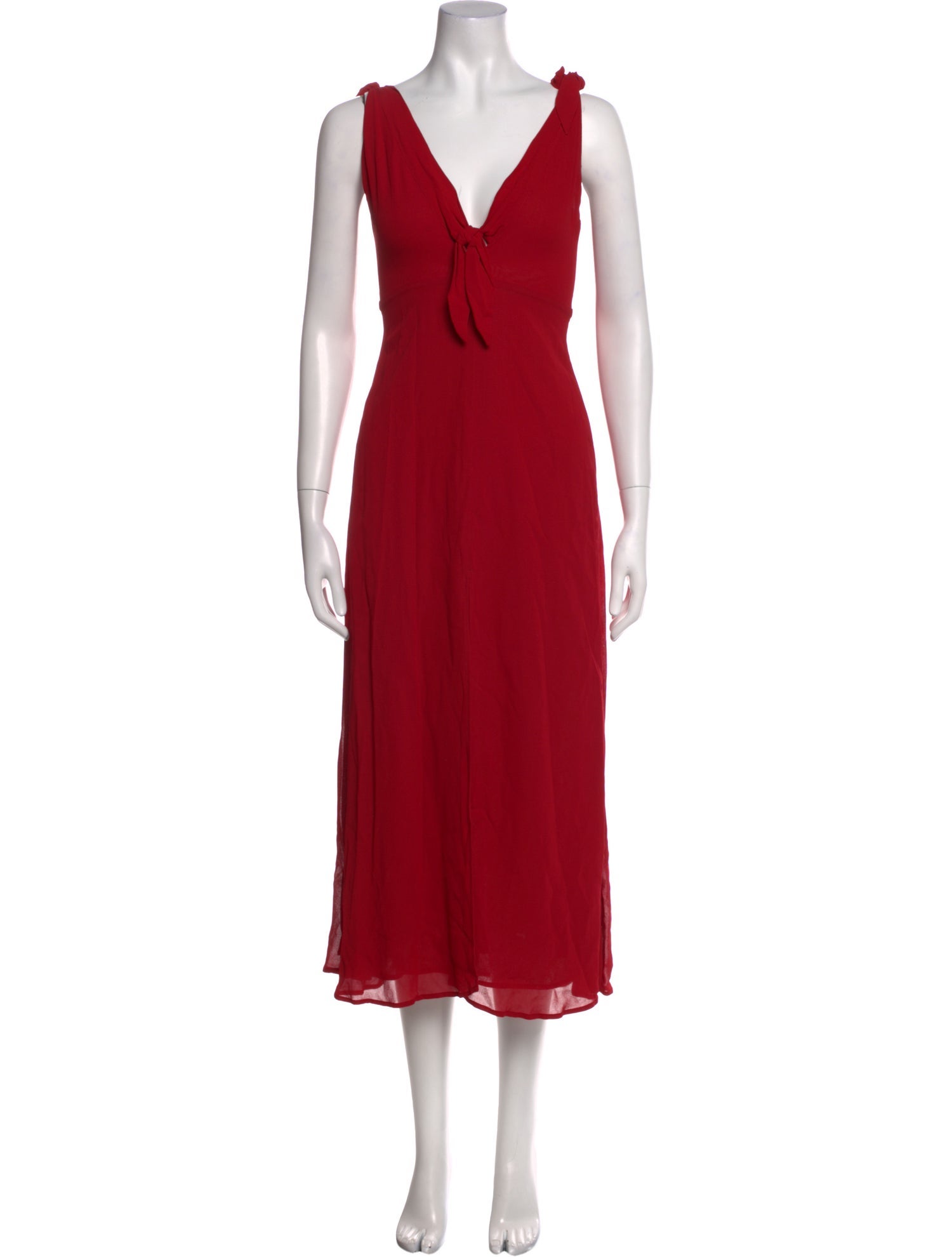 Reformation V-Neck Midi Length Dress