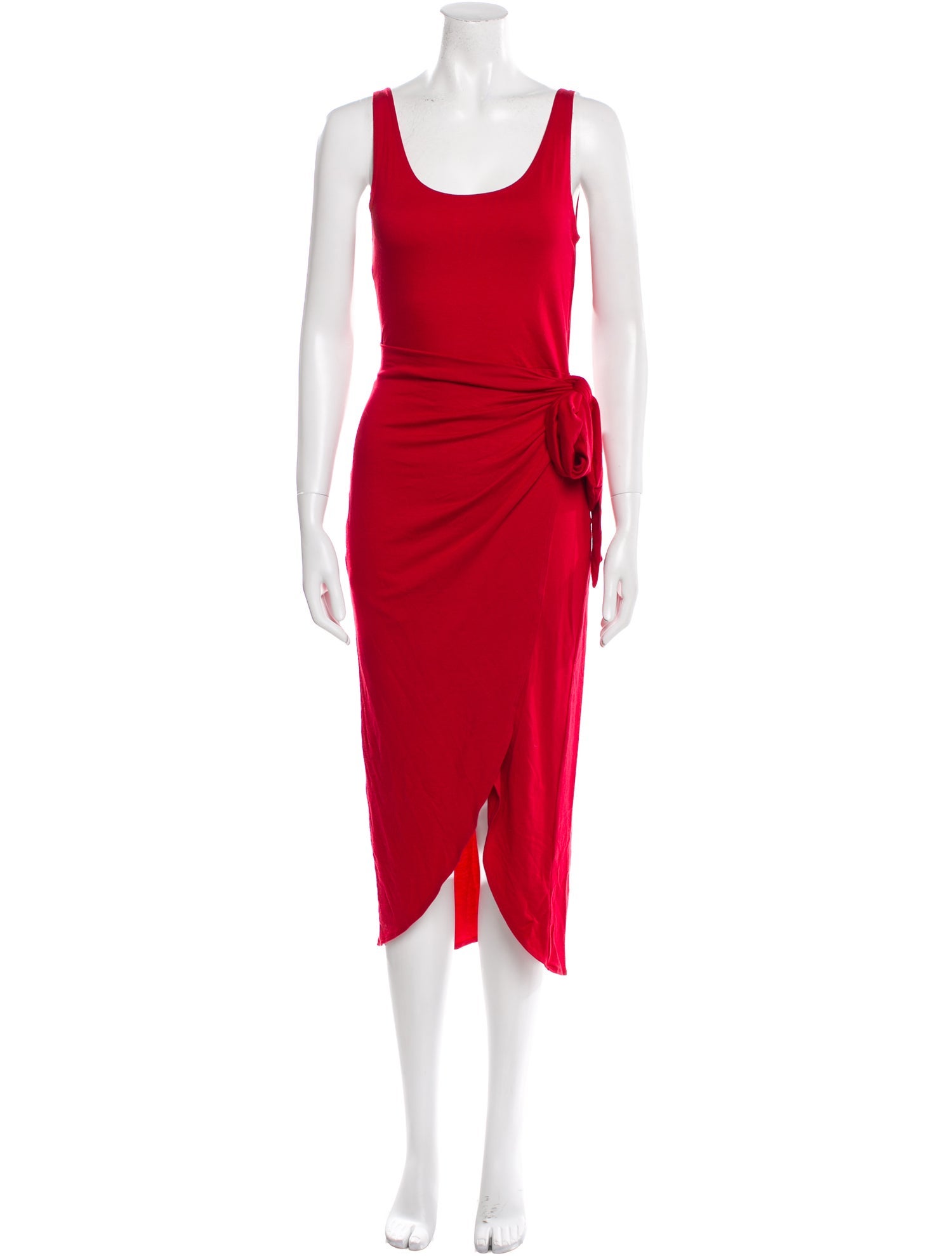 Reformation Scoop Neck Midi Length Dress