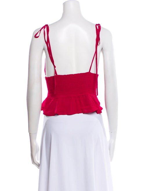 Reformation Linen V-Neck Crop Top