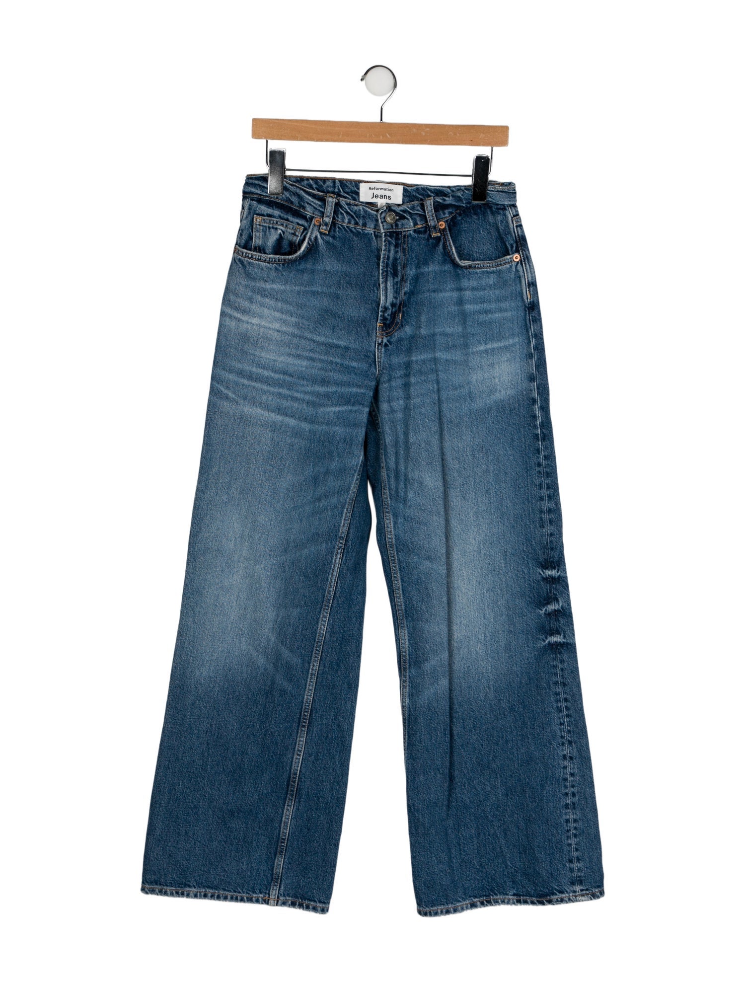 Reformation Mid-Rise Wide Leg Jeans